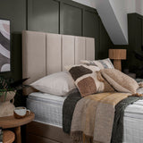 Silentnight Brescia sandstone upholstered headboard super king, UK version