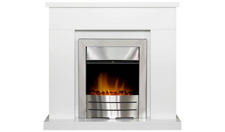 Adam Lomond white electric fireplace suite - British product
