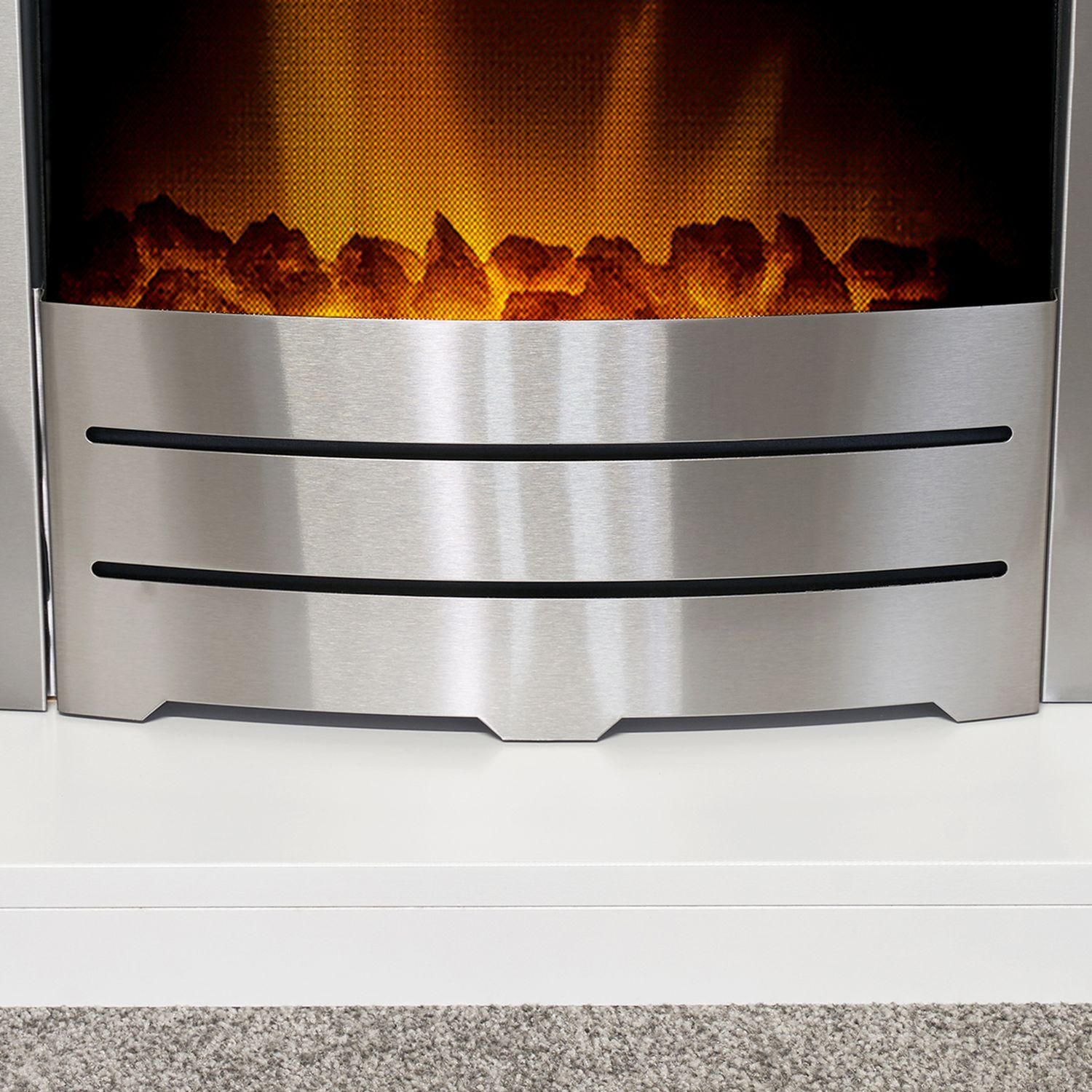 Adam Lomond white electric fireplace suite - British product