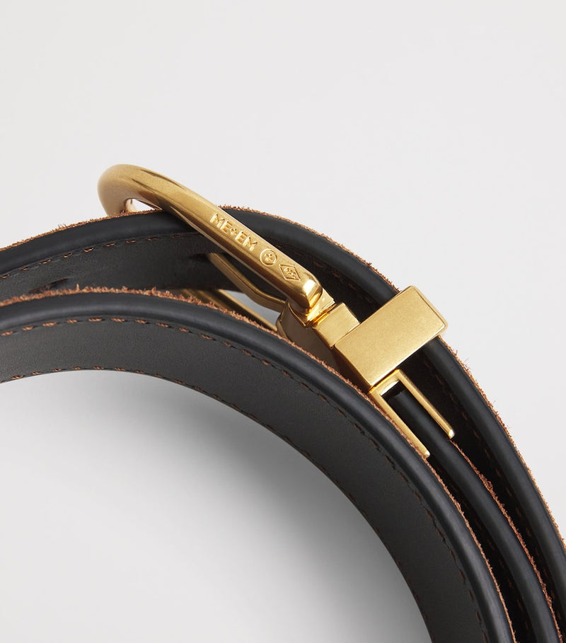 ME+EM reversible belt Italian suede and grained leather, imported from the UK