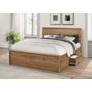 Birlea rustic wood effect oak double bed frame - British product