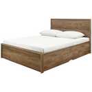 Birlea rustic wood effect oak double bed frame - British product