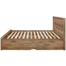Birlea rustic wood effect oak double bed frame - British product