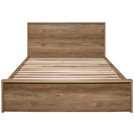 Birlea rustic wood effect oak double bed frame - British product