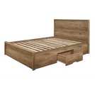 Birlea rustic wood effect oak double bed frame - British product