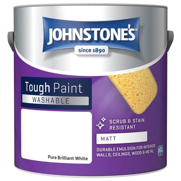 Johnstone's Matt Paint Brilliant White 2.5L, UK version