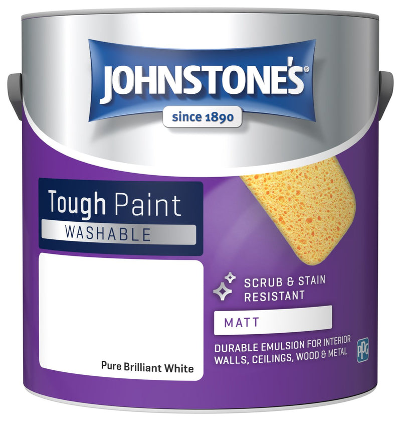 Johnstone's Matt Paint Brilliant White 2.5L, UK version