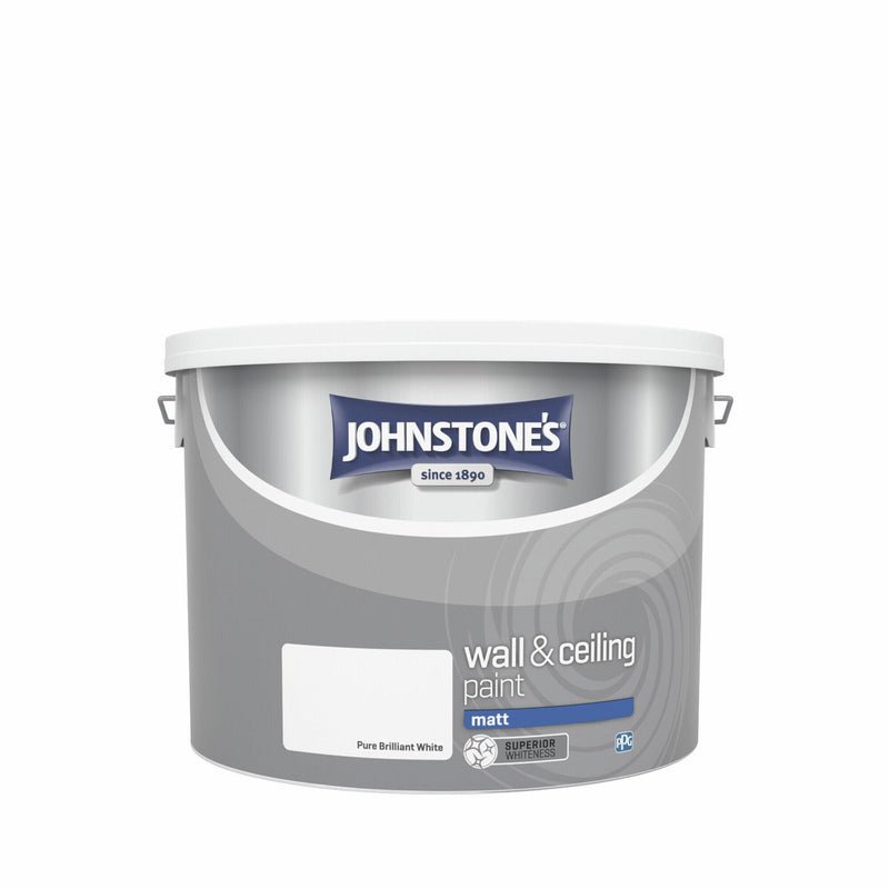 Johnstone's wall and ceiling matt paint Brilliant White 10L, UK version