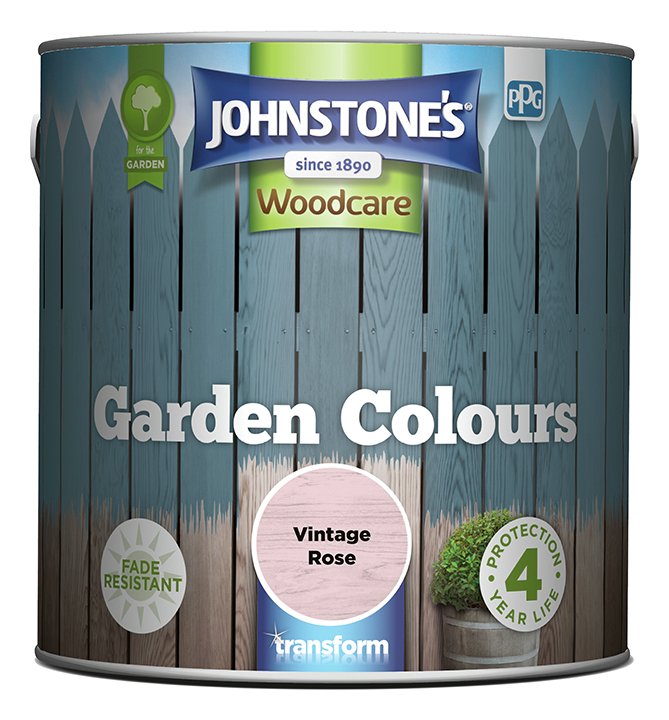 Johnstone's Garden Colours Paint Vintage Rose 2.5L, UK version
