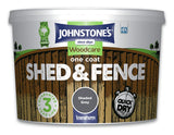 Johnstone's Shed & Fence Paint Shaded Grey 9L, UK version
