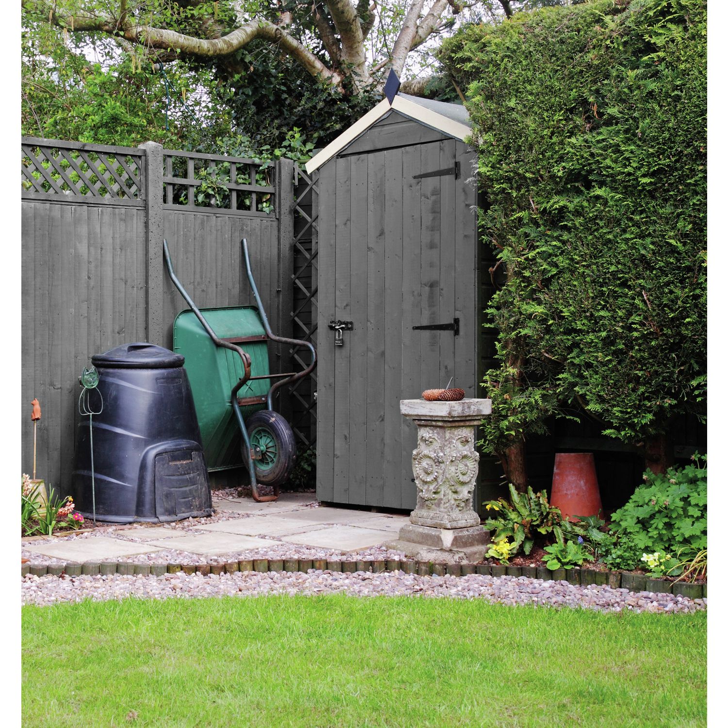 Johnstone's Shed & Fence Paint Shaded Grey 9L, UK version