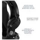 STEALTH black gaming headset stand with base, 24cm deep (British brand)