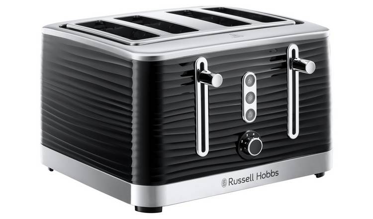 Russell Hobbs Inspire 4 Slice Black Plastic Toaster 24381 GOODS Argos