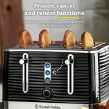 Russell Hobbs Inspire 4 slice toaster black, UK version