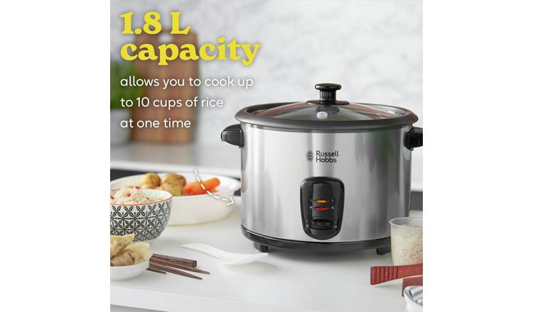 Russell Hobbs rice cooker steamer 1.8L silver (British brand)