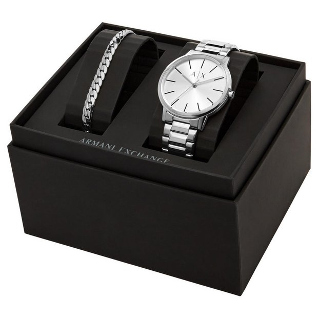 Armani Exchange Cayde watch and bracelet set 42mm - British product
