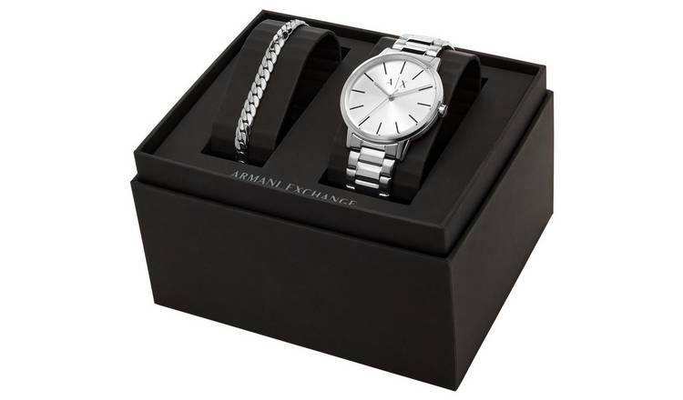 Armani Exchange Cayde watch and bracelet set 42mm - British product