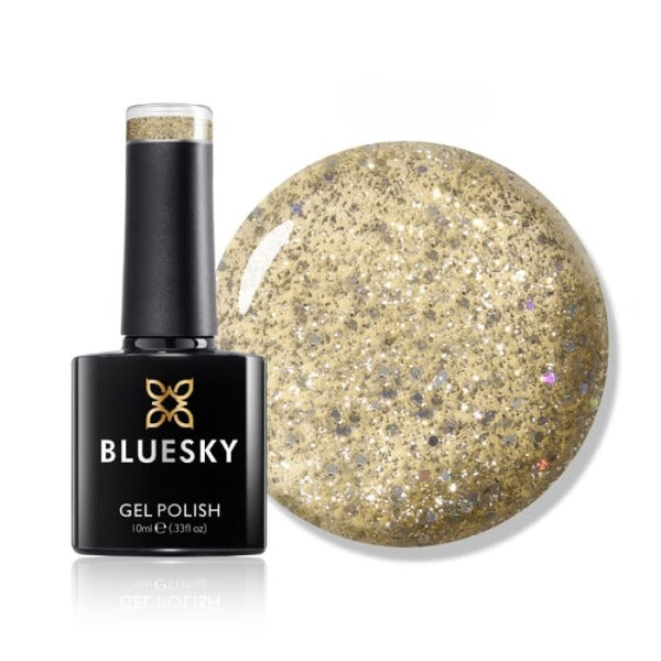 Bluesky gel polish in Champagne Fizz shade - British product