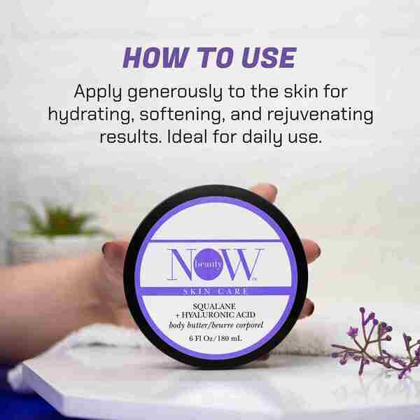NOW Beauty Squalane Body Butter 180ml, imported from the UK