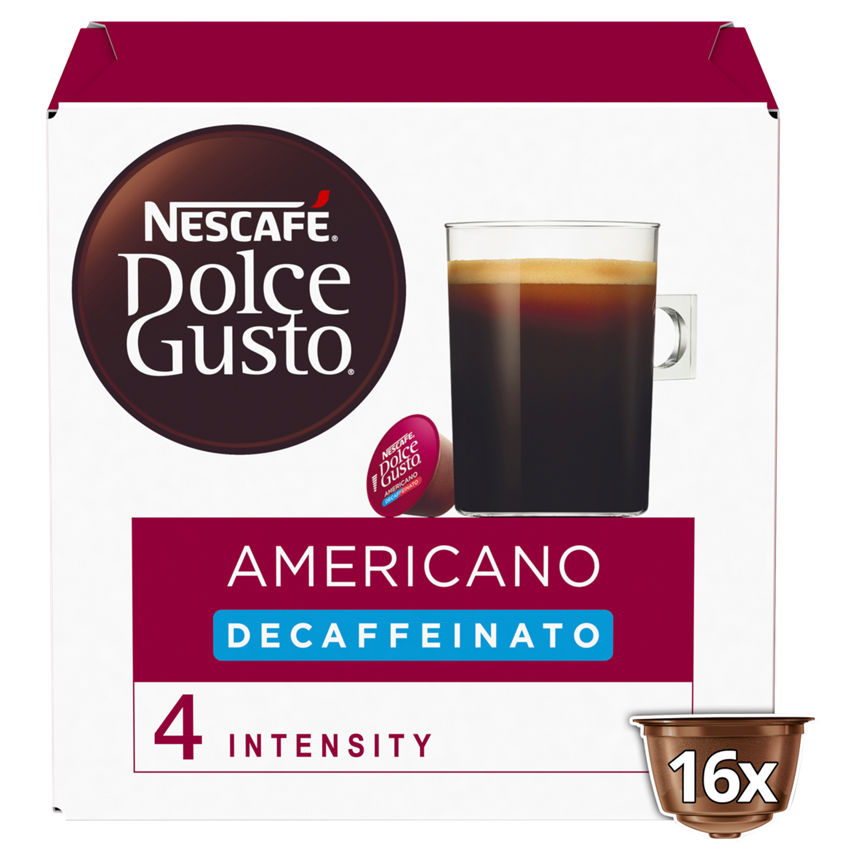 Dolce Gusto Americano Decaffeinato 16 x 8g (128g) GOODS ASDA   