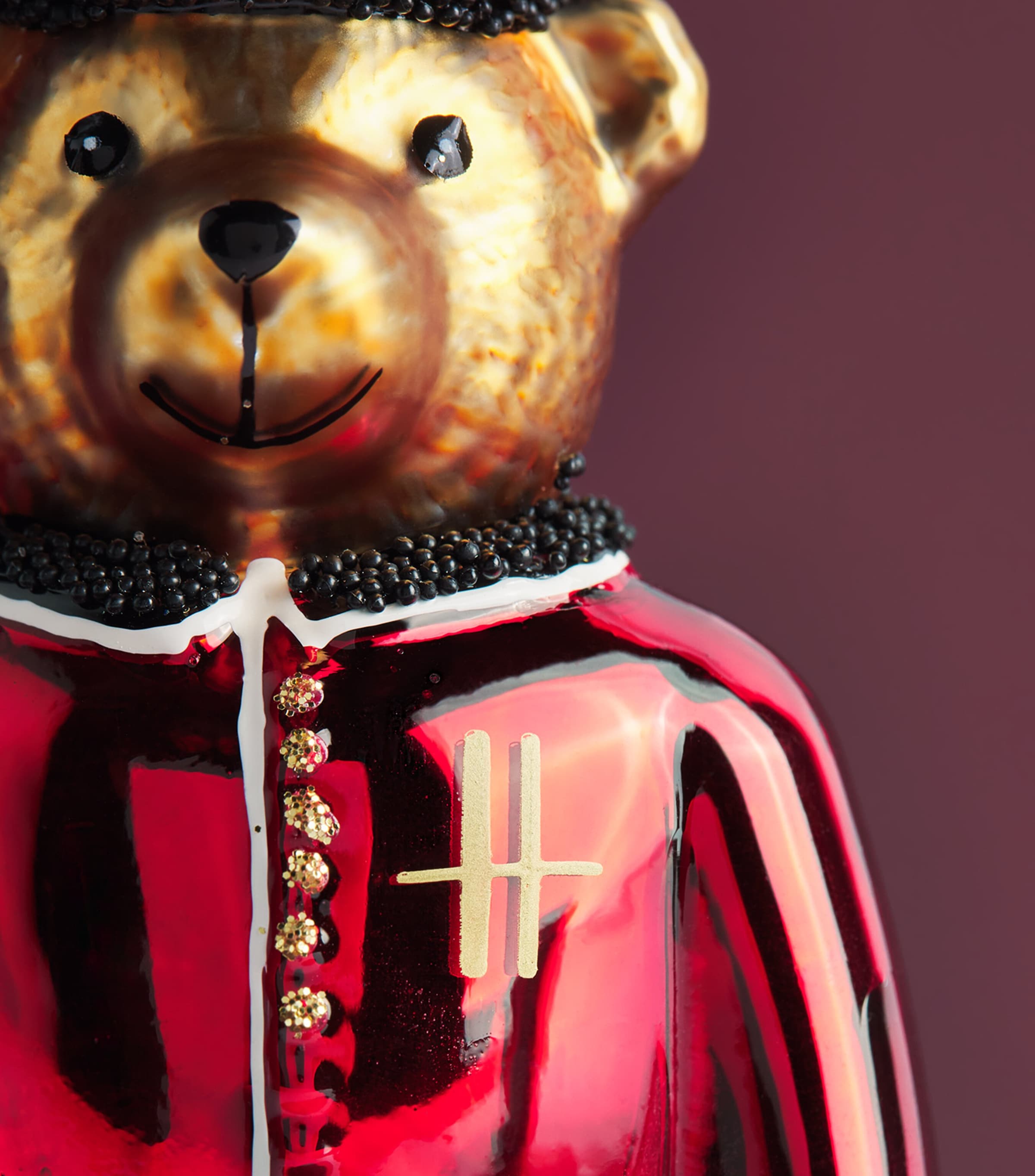 Harrods bear guard tree decoration 13cm, imported from the UK