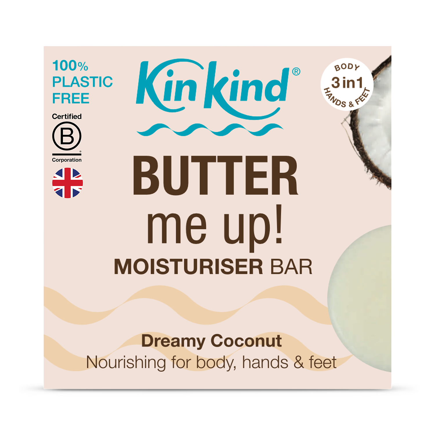 KinKind Butter me up! body lotion bar 40g (British brand)