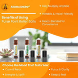 Aroma Energy essential oil pulse point roll on 10ml (British brand)