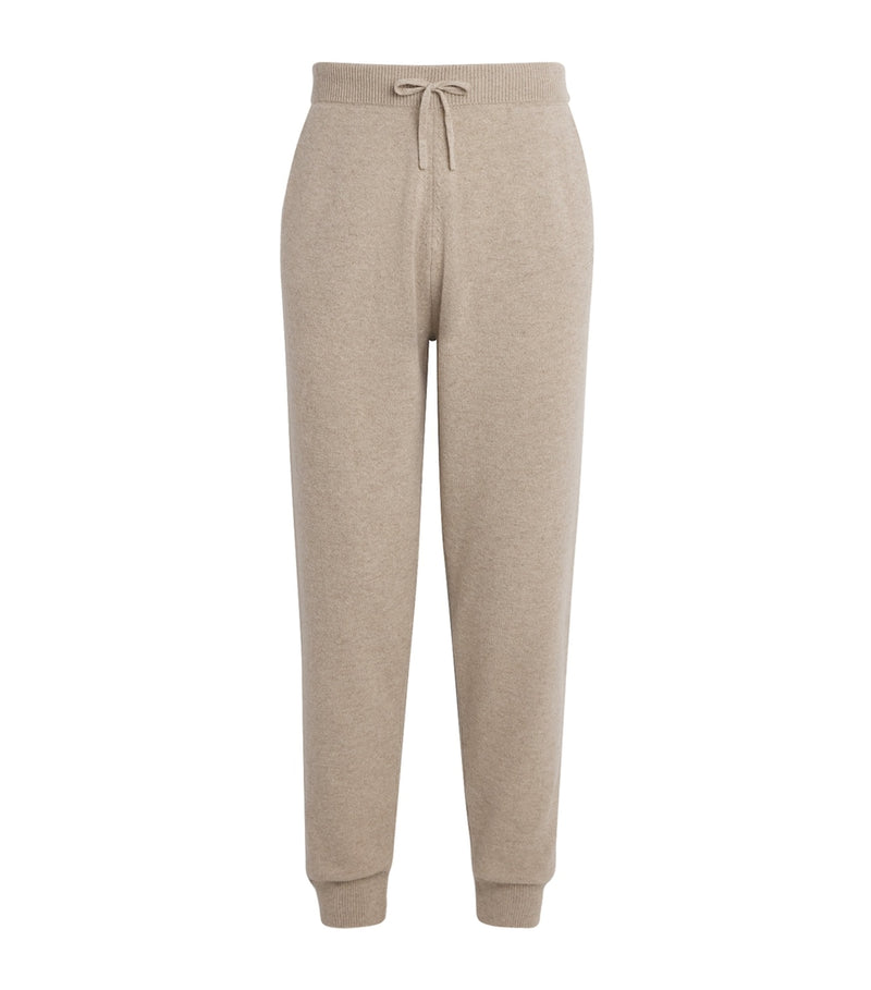 Cashmere and Cotton Blend Sweatpants with Turned-Up Cuffs and Pockets