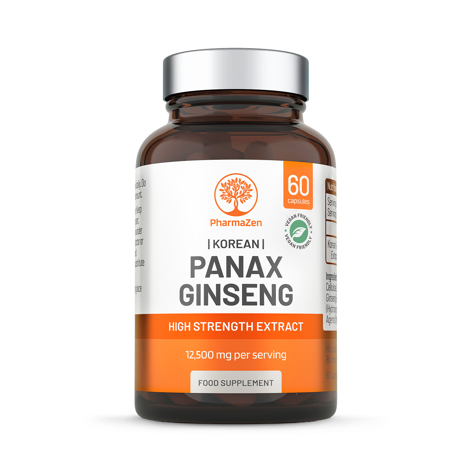 PharmaZen Korean Panax Ginseng Extract 60 Capsules, UK version