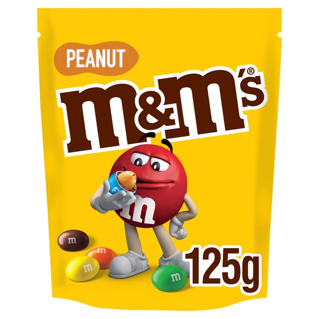 M&M's Crunchy Peanut & Milk Chocolate Bites Pouch Bag   125g