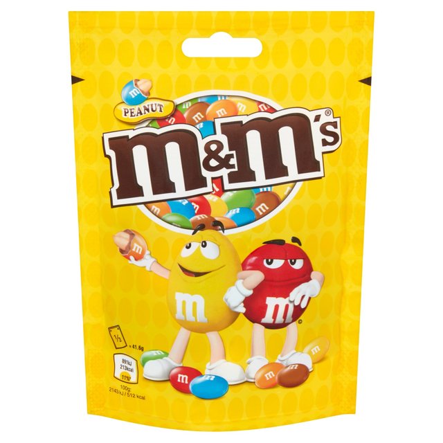 M&M's Crunchy Peanut & Milk Chocolate Bites Pouch Bag   125g