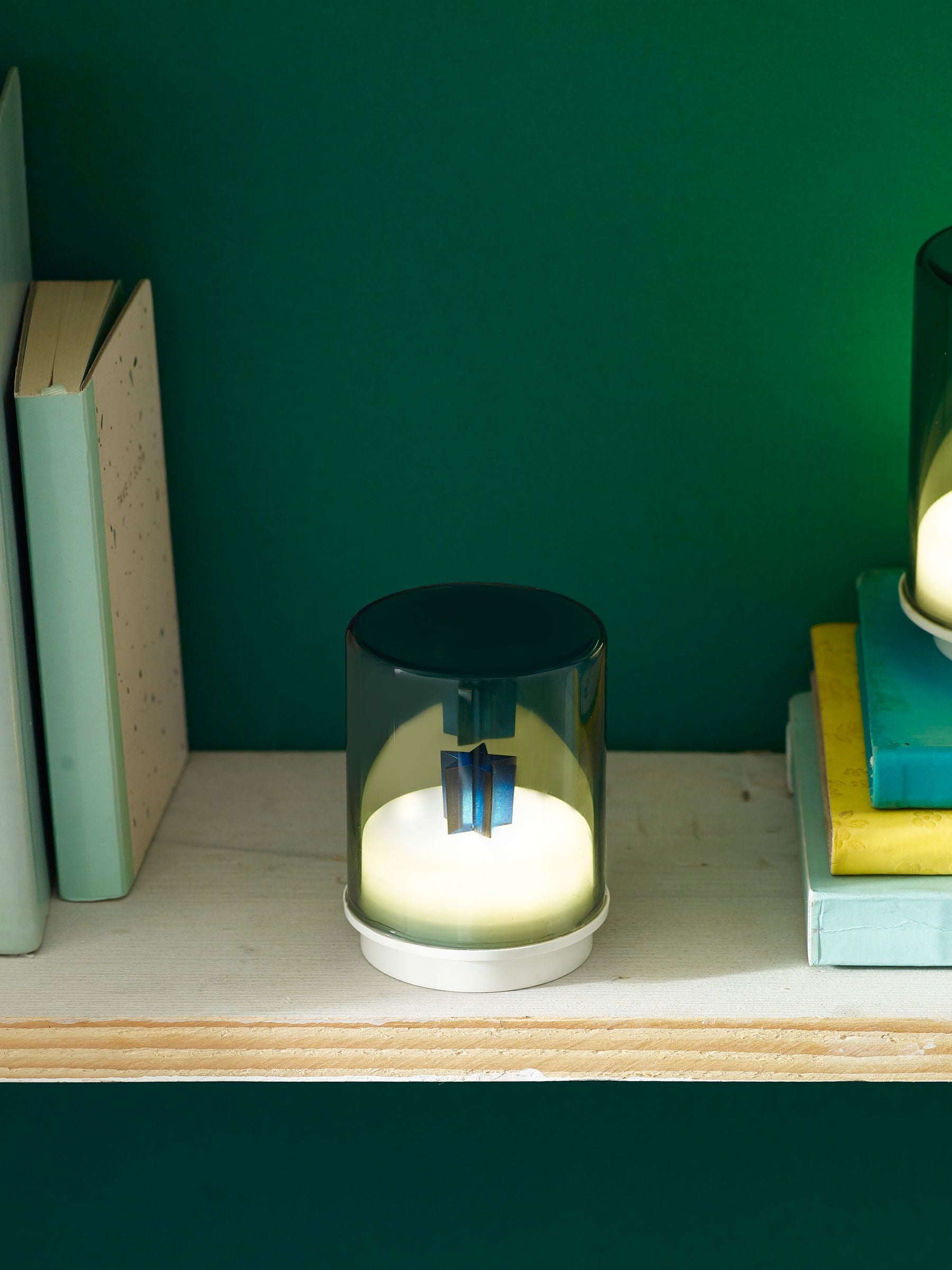 Indigo Owl pink small gem wireless table lamp, imported from the UK