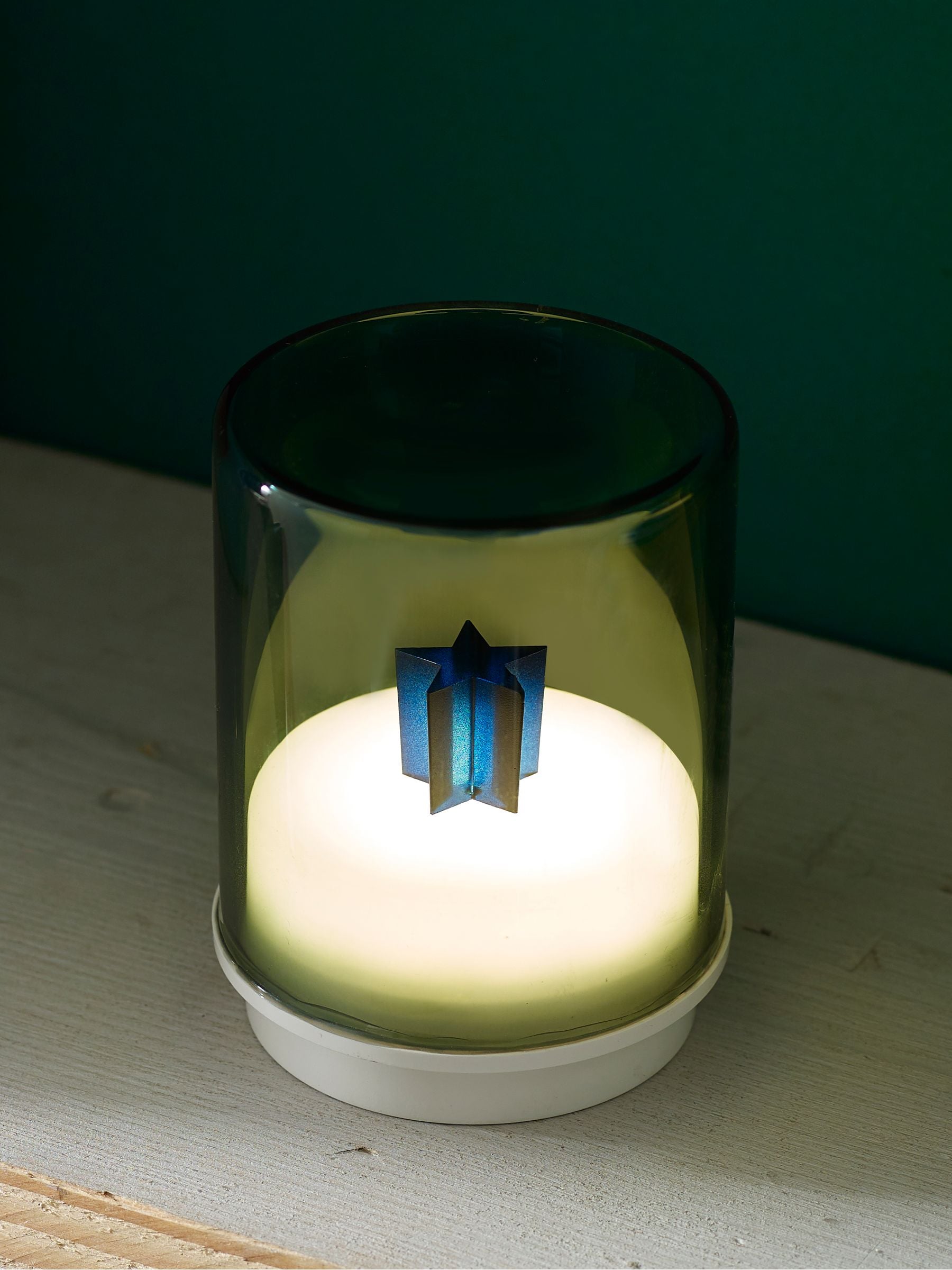 Indigo Owl pink small gem wireless table lamp, imported from the UK