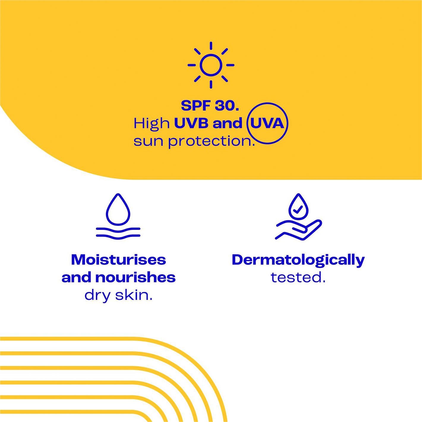 E45 sun care lotion SPF30 sensitive 180ml, imported from the UK