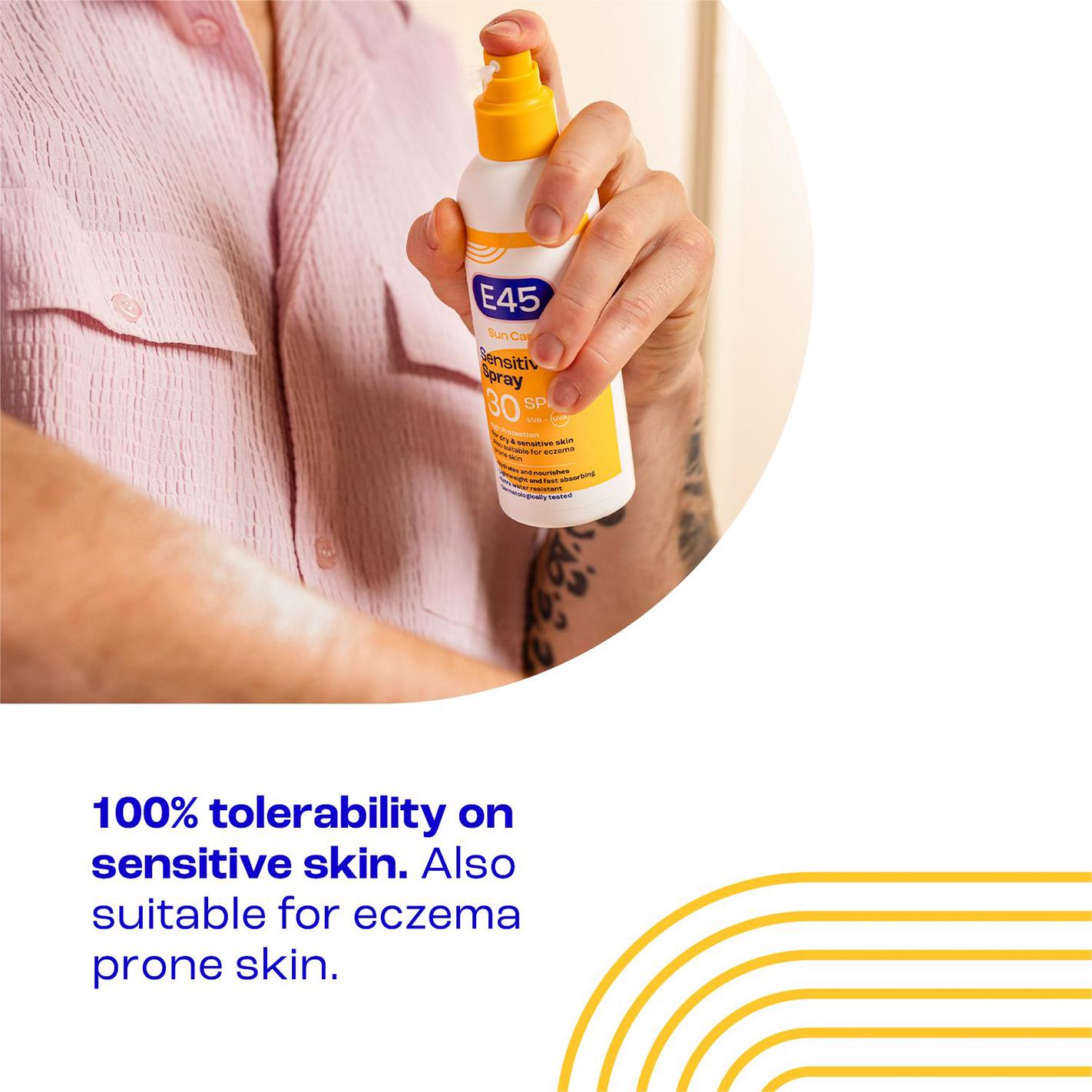 E45 Sun Spray Sensitive SPF30 180ml (British brand)