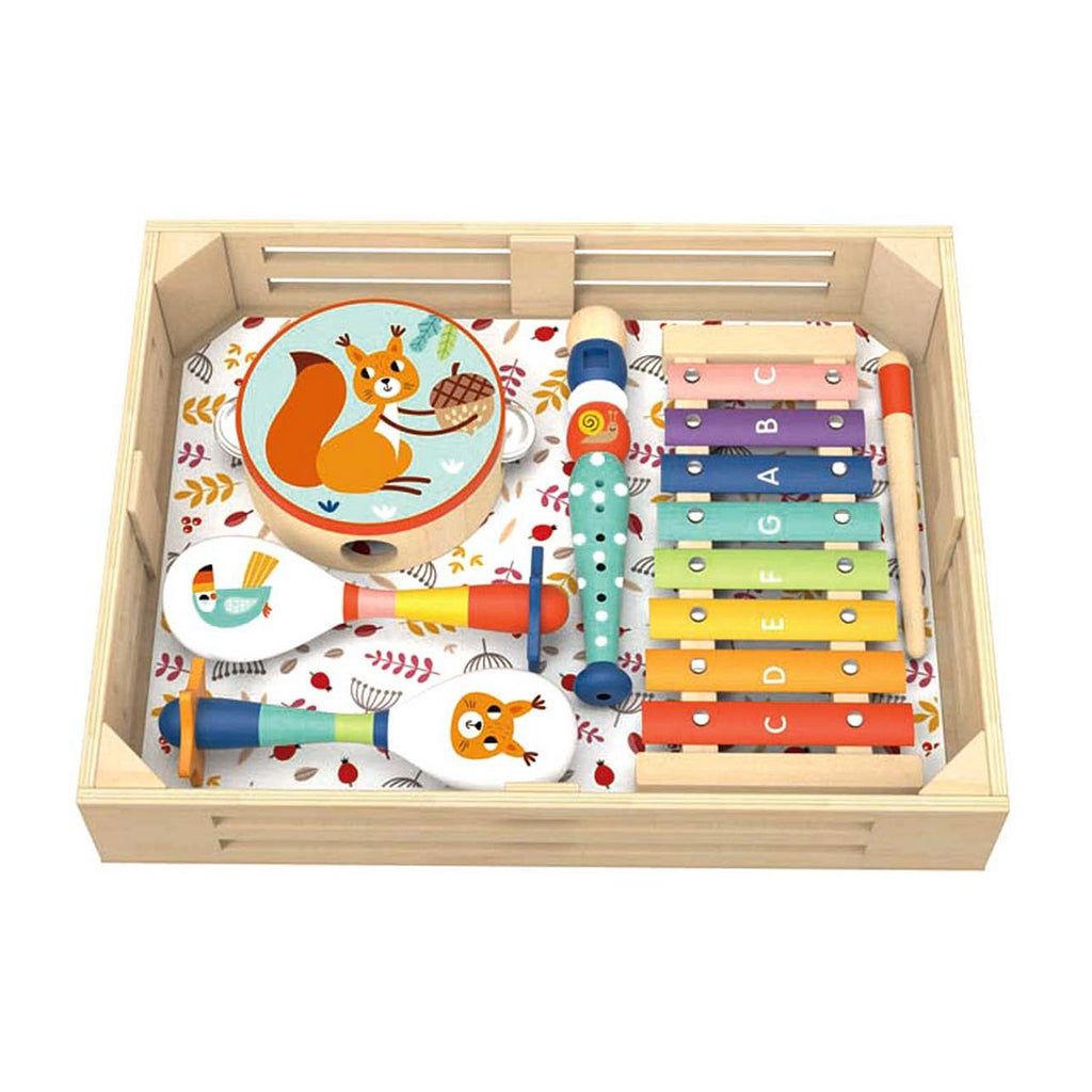 Wooden Tooky Toy Musical Instrument Set - Forest