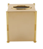 Zodiac gold-plated cylinder tissue box (British brand)