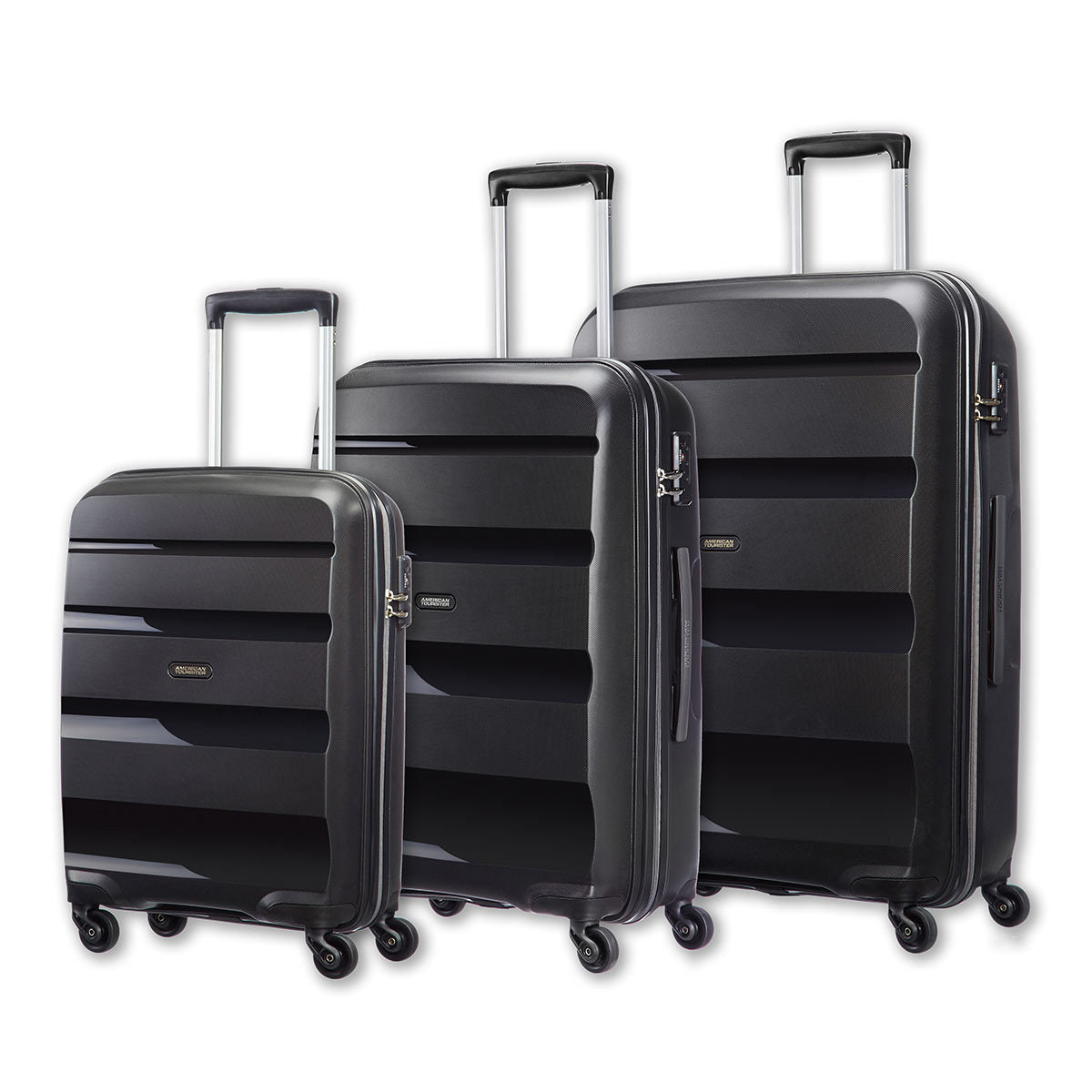 American Tourister Bon Air hardside suitcase set black, UK version