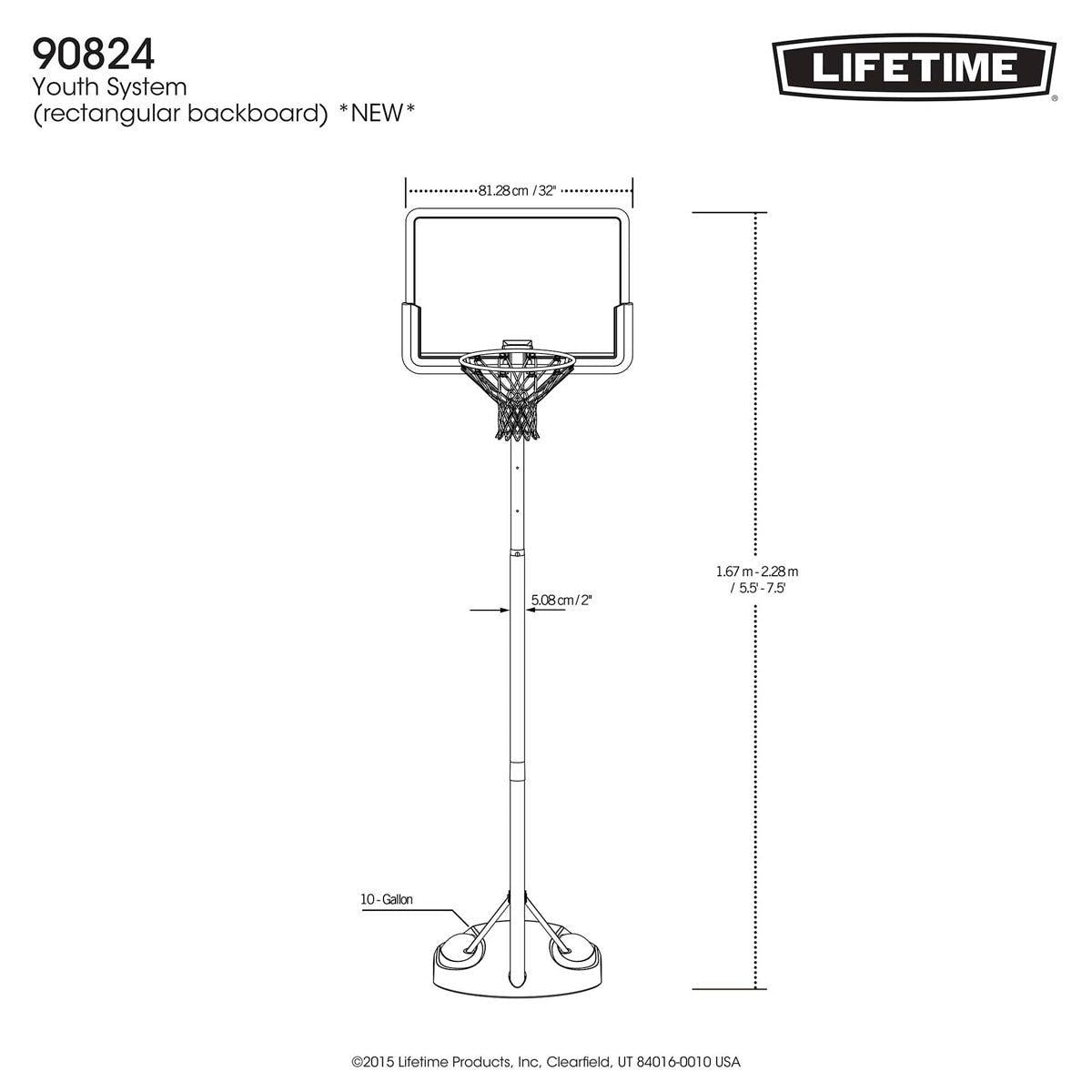 Lifetime 32 Inch (81.28 cm) Youth Portable Basketball Hoop GOODS Costco UK