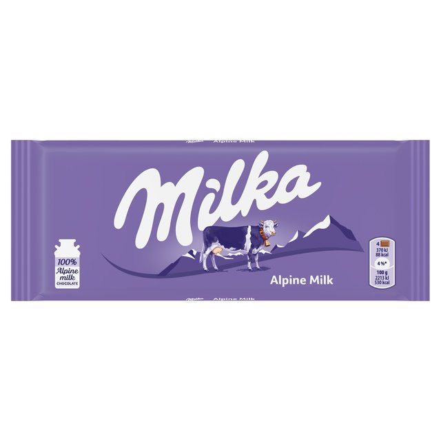 Milka Alpine Milk Chocolate Bar   100g