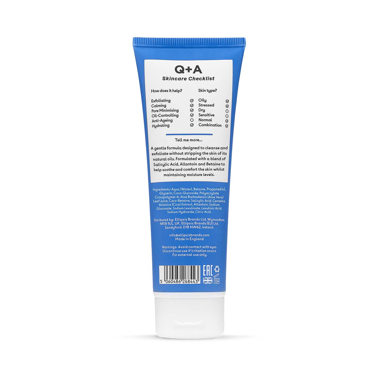 Q+A Salicylic Acid Daily Cleanser 125ml - British product