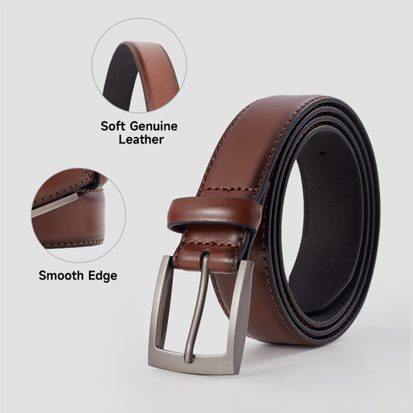 Livingandhome men's leather belt brown 115cm (British brand)