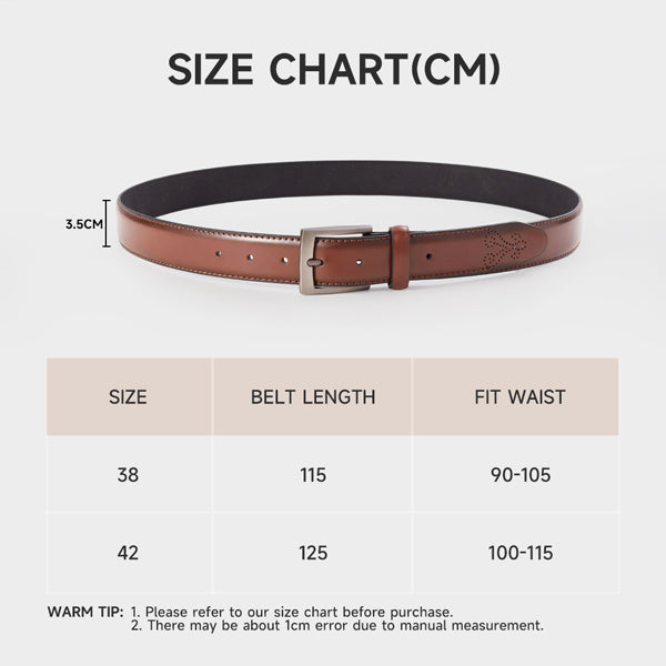 Livingandhome men's leather belt brown 115cm (British brand)