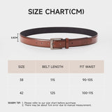 Livingandhome men's leather belt brown 115cm (British brand)