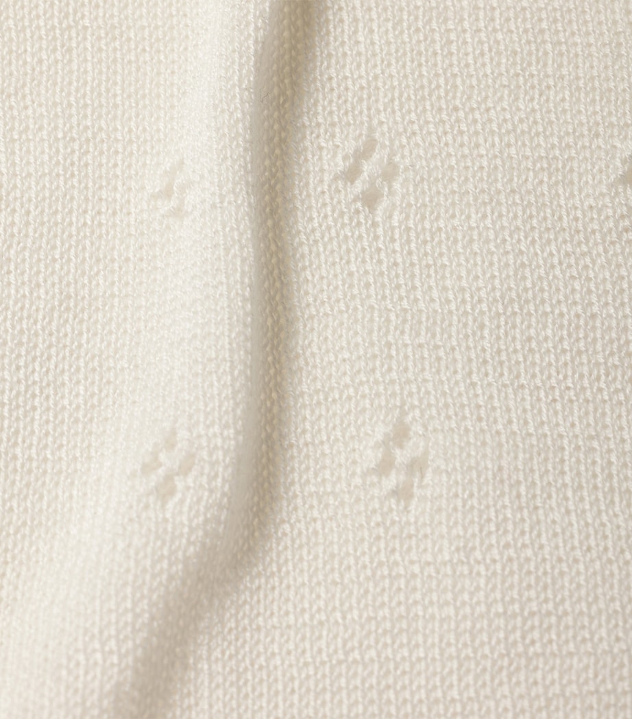 Miu Miu cotton-blend pointelle-knit socks, imported from the UK