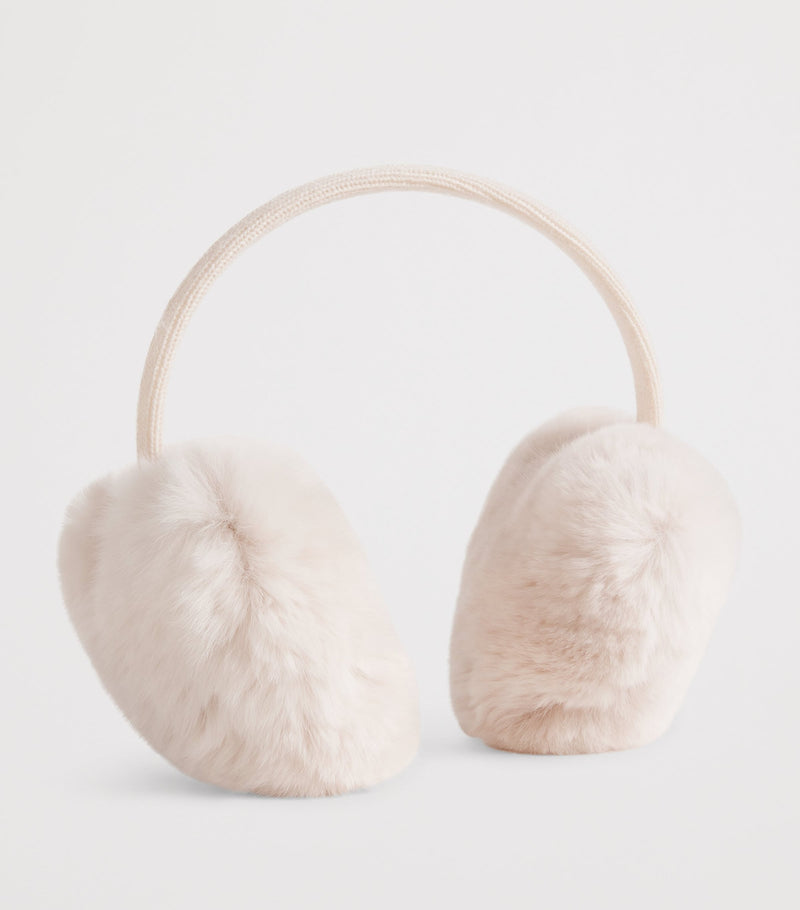 Yves Salomon Enfant rabbit fur ear muffs for children (British brand)