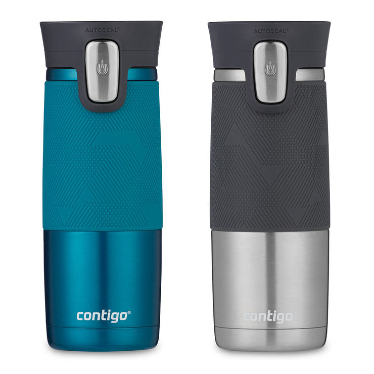 Contigo Autoseal 2 pack travel mugs, imported from the UK