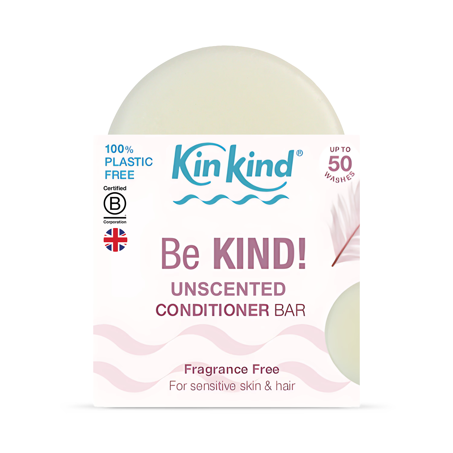 KinKind fragrance free conditioner bar 40g (British brand)