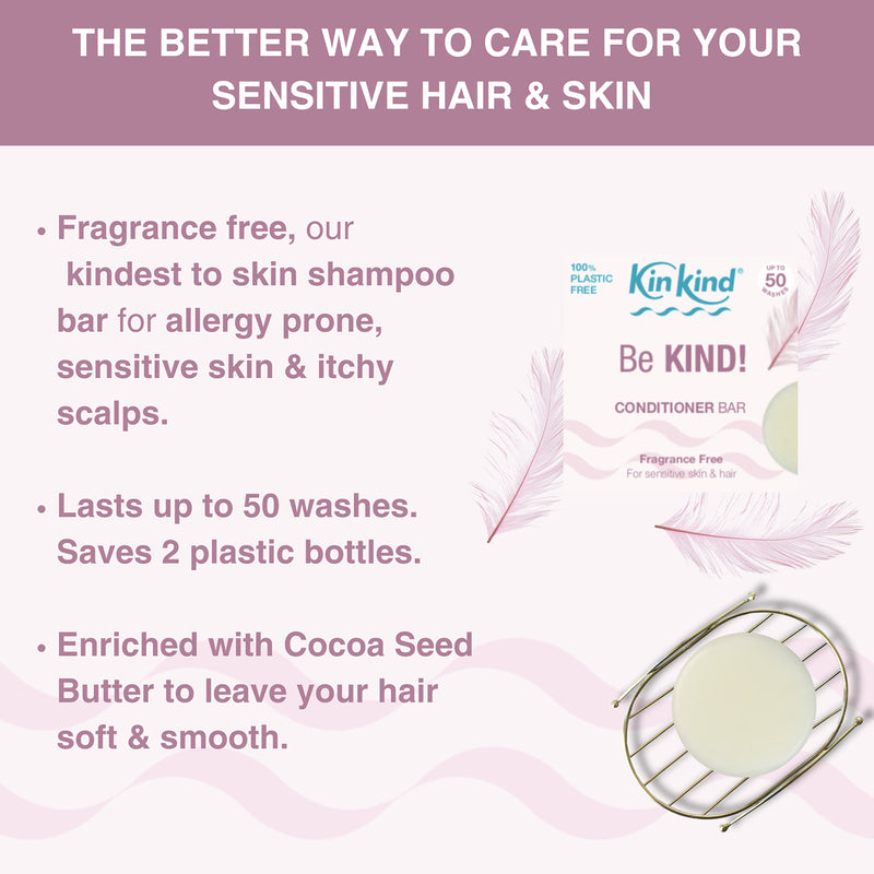 KinKind fragrance free conditioner bar 40g (British brand)