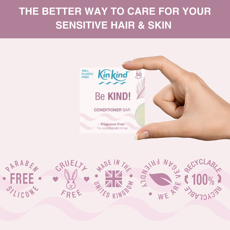 KinKind fragrance free conditioner bar 40g (British brand)